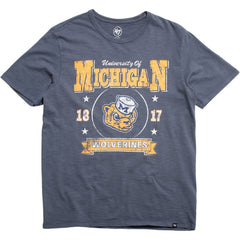University of Michigan Wolverines Vintage Holt Heavy Slub T-Shirt Rusted Navy