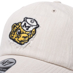 University of Michigan Wolverines Vintage Slub Twill Clean Up Hat Mojave