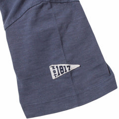 University of Michigan Wolverines Women's Elmore Well Worn Heavy Slub Crop T-Shirt Rusted Navy