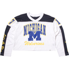 University of Michigan Wolverines Women's Exclamation Metro Jersey T-Shirt White