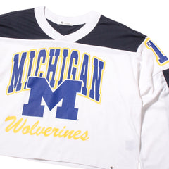 University of Michigan Wolverines Women's Exclamation Metro Jersey T-Shirt White