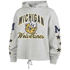 University of Michigan Wolverines Women's Starry Eyed Venice Hoodie Relay Grey
