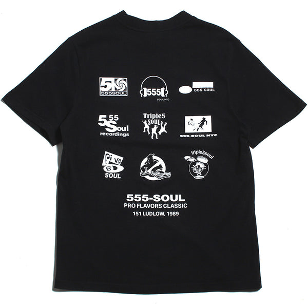 555 Record Label T-Shirt Black
