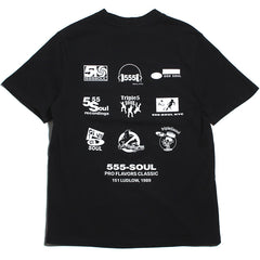 555 Record Label T-Shirt Black
