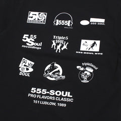 555 Record Label T-Shirt Black