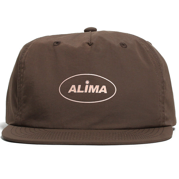 Alima Lo-Fi Logo Nylon Surf Cap Brown / Pink
