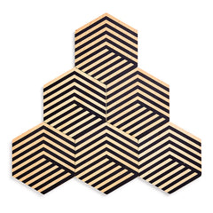 Table Tiles Coaster Set Optic Black