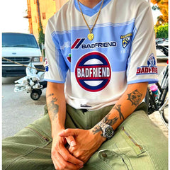 Soccer Jersey Bone / Blue