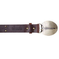 Oval Studded Belt Brown
