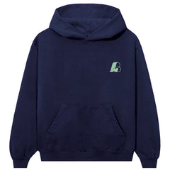 B Logo Hoodie Navy Mocha