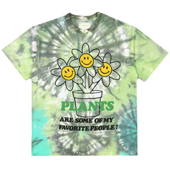 Happy Plant T-Shirt Navy / Green Tie Dye