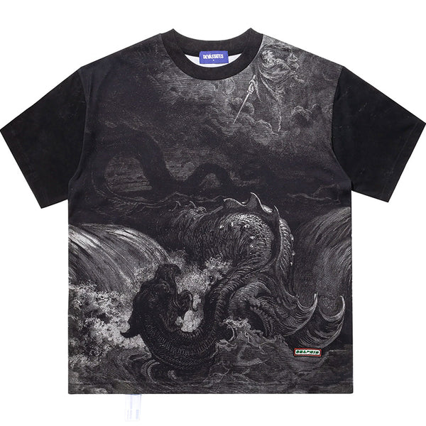 Leviathan Full Print T-Shirt Black