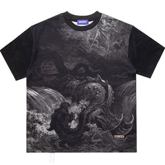 Leviathan Full Print T-Shirt Black