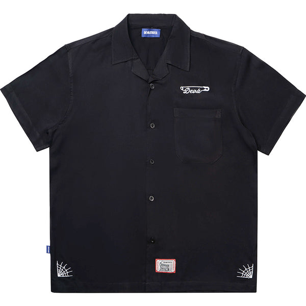 Pins S/S Bowling Shirt Black