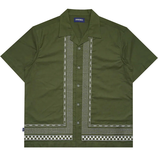 Relic S/S Embroidered Shirt Olive Green