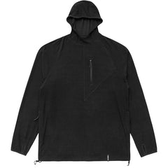 Hudswell Pullover Grid Fleece Hoodie Black