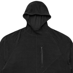 Hudswell Pullover Grid Fleece Hoodie Black