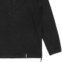 Hudswell Pullover Grid Fleece Hoodie Black
