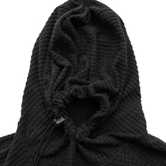 Hudswell Pullover Grid Fleece Hoodie Black