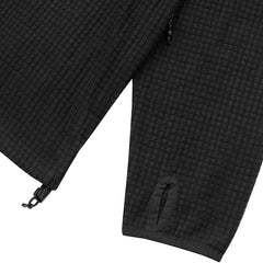 Hudswell Pullover Grid Fleece Hoodie Black