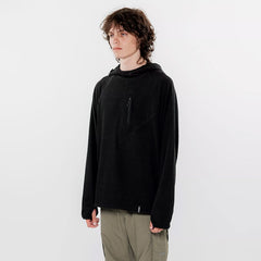 Hudswell Pullover Grid Fleece Hoodie Black