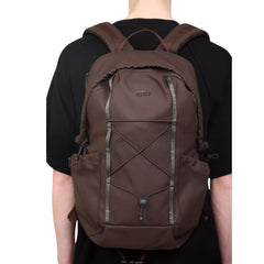 Kiln Hooded Zip Top Backpack Dark Brown