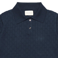 Jacobs Perforated Lace Polo Navy Iris