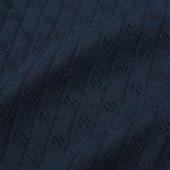 Jacobs Perforated Lace Polo Navy Iris