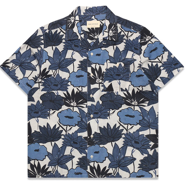 Selleck S/S Shirt Navy Flower Collage Print