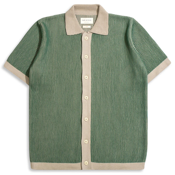 Velzy Short-Sleeve Cardigan Helio Stripe / Peyote Sand