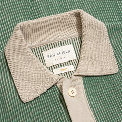 Velzy Short-Sleeve Cardigan Helio Stripe / Peyote Sand