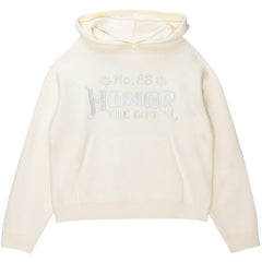 Art Knit Hoodie Bone