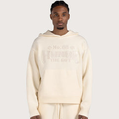 Art Knit Hoodie Bone