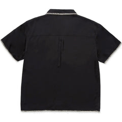 Blanket Stitch Woven Shirt Black