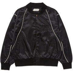 Satin Bomber Jacket Black