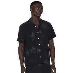 Tobacco SS Button Up Black