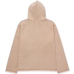 Washed Canvas Zip Hoodie Tan