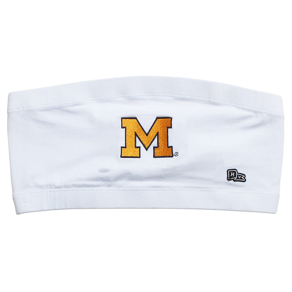 University of Michigan Wolverines Women's Bandeau Top White