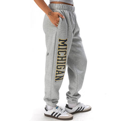 University of Michigan Wolverines Women's Basic Sweats Grey