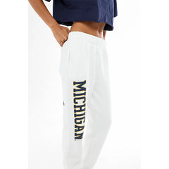 University of Michigan Wolverines Women's Basic Sweats White