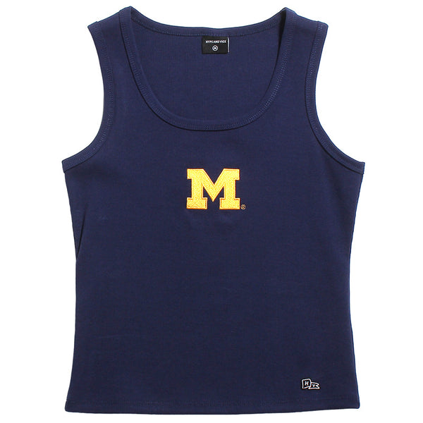 University of Michigan Wolverines Women's Block M MVP Tank Top Navy