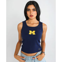 University of Michigan Wolverines Women's Block M MVP Tank Top Navy