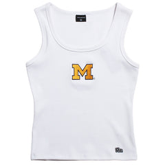 University of Michigan Wolverines Women's Block M MVP Tank Top White
