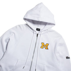 University of Michigan Wolverines Women's Block M Raglan Zip-Up White