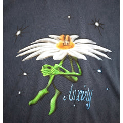 Anxiety Flower T-Shirt Vintage Blue