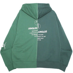 Appointment Only Zip Up Split Hoodie Green