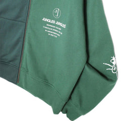 Appointment Only Zip Up Split Hoodie Green