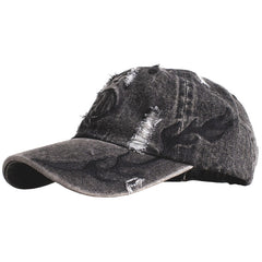 Flames Cap Washed Black