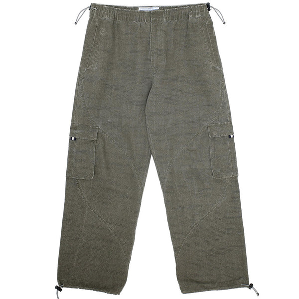 Baggy Washed Slant Cargo Pants Grey