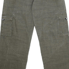 Baggy Washed Slant Cargo Pants Grey